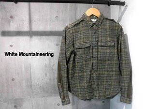 White Mountaineering ホワイトマウンテニアリング チェック ミリタリー ウールシャツ M/ボタンダウンシャツ/長袖シャツ/WM1073116/日本製