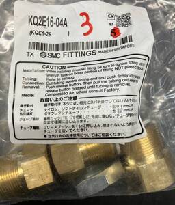 T-K-38　SMC　KQ2E16-04A　3個　未使用