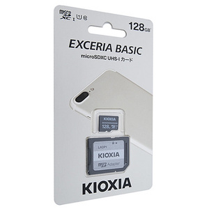 【ゆうパケット対応】キオクシア microSDXCメモリーカード EXCERIA BASIC KMSDER45N128G 128GB [管理:1000020928]