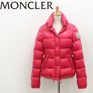 ●MONCLER モンクレール CLAIRE クレア デカロゴ ワッペン付き ダウン ジャケット ピンク 00