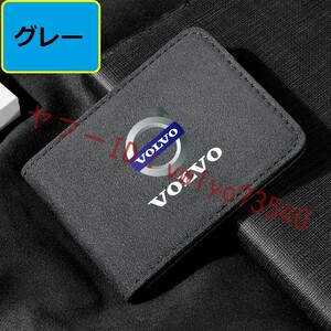 ボルボ VOLVO カードケース 免許証ケース カードホルダー 名刺ファイル カード入れ クレジットカードケース アルカンターラ●グレー