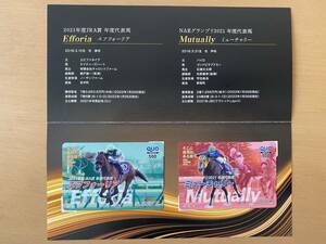 【非売品】JRA×地方競馬 2021年度代表馬クオカードセット台紙付き(未使用500円×2枚)★エフフォーリア＆ミューチャリー