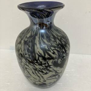 カメイガラス 花器 花瓶 KAMEI GLASS 壺 置物 オブジェ インテリア 日本製 現状品/T042-30