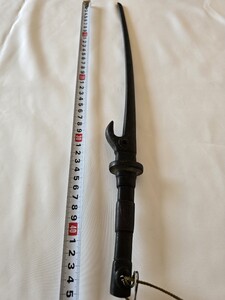 時代武具/無銘/古鉄丸棒十手/全長45cm・515ｇ/骨董/十手/鐵扇/指揮刀/鎧甲/武具/兜割/古武道 鉄製 時代物 刀装具 十手 武具 軍刀 日本刀