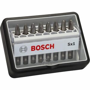 ボッシュ(BOSCH) ドライバービットセット(8本・六角軸6.35mm・9mm溝シャンク・PH2x25mm・ケース付) 2607002556