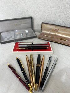 【IK4761】ペンおまとめ 総本数12本 MONTBLANC モンブラン CROSS ボールペン 万年筆 パイロット ペン先 K18 750 刻印 ジャンク 筆記未確認