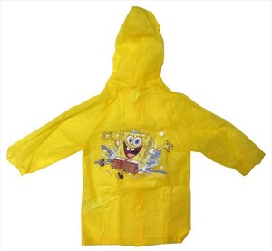 スポンジ・ボブ レインコート ジュニア Mサイズ 4/5 SpomgeBob SquarePants 雨合羽 海外輸入品 雑貨[未使用品]