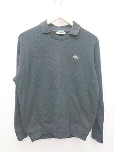 ◇ LACOSTE ラコステ 長袖 ポロシャツ サイズ36 ブラック レディース P