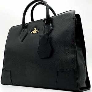 1円スタート●極美品 Vivienne Westwood ヴィヴィアンウエストウッド オーブ ビジネスバッグ ハンドバッグ トート A4◎ レザー メンズ