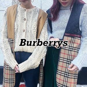 【希少】90s Burberrys バーバリー ノバチェック柄 ウール ライナー ベストヴィンテージ