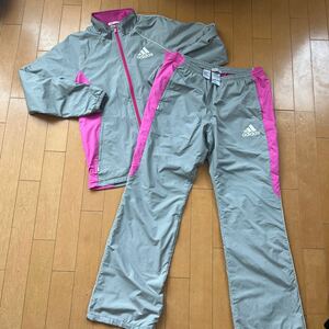 美品☆adidas ウインドブレーカー 裏起毛 L