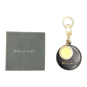 〇〇 BVLGARI ブルガリ キーリング キーホルダー ブラック x ゴールド 傷や汚れあり