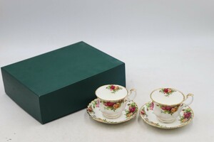 未使用 ROYAL ALBERT ロイヤルアルバート old Country Roses カップ&ソーサー 2客まとめて(C5698)