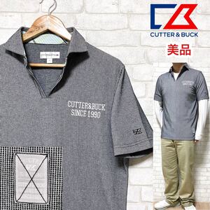 ☆美品☆CUTTER&BUCK カッターアンドバック オープンカラー ポロシャツ