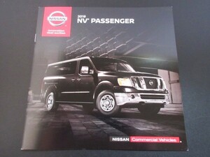 ★日産　カタログ　NV　パッセンジャー　バン　USA　２０１９　即決！