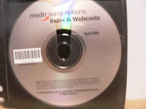 送料最安 \140：CD-ROM　Microsoft msdn subscriptions Index & Webcasts　April 2006