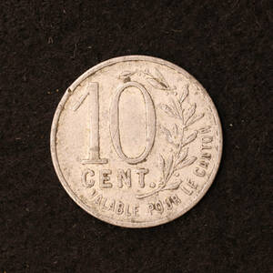 【緊急貨幣】フランス第三共和政 パシー＝シュル＝ウール 10サンチームアルミ貨（1921-25）[E2709]