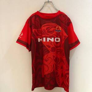 HINO/日野 半袖Tシャツ RED DOLPHINS ラグビー フットボール CLUB レッド 赤 メンズ S