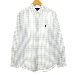 古着 ラルフローレン Ralph Lauren CLASSIC FIT 長袖 ボタンダウンチェックシャツ メンズL相当 /eaa469449