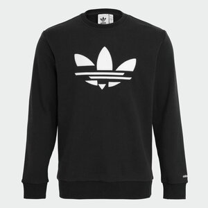 未使用品★adidas アディカラー シャッタード トレフォイル クルーネックスウェット★O/ブラック