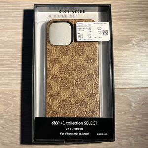 【新品未使用・未開封】 COACH（R）ハードケース iPhone 13 Pro Max用 au+1 collection SIGNATURE Brown R21H029T