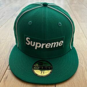 【希少カラー】Supreme Box Logo Piping New Era 17ss Green シュプリーム ニューエラ ボックスロゴ パイピング グリーン 緑