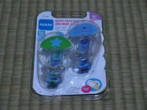 未開封品　MAM Pacificier Clip 0+ / BPA free / GIRLS