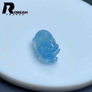 上品 EU製 定価9万円★ROBEAN・ブルーグリーンアクアマリン★パワーストーン アクセサリー 天然石 手彫り 貔貅 28.1*15.6*14.4mm C7011056