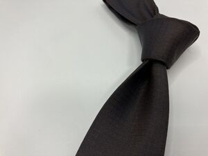 【美品】HUGO BOSS　ヒューゴボス　チェック柄 ネクタイ 3本以上 送料無料 メンズ ブラウン　0103171