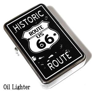 オイルライター ROUTE66 フリント式 おしゃれ ルート66 シルバー かっこいい アメリカン 喫煙具