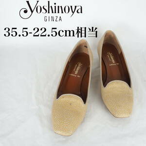 MK6777*GINZA yoshinoya*銀座ヨシノヤ*レディースパンプス*35.5-22.5cm相当*ベージュ系