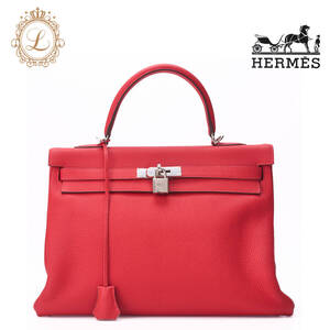 HERMES エルメス ケリー35 2way ハンドバック トリヨンクレマンス ブーゲンビリア Bougain villier（シルバー金具） レディースバッグ ハ