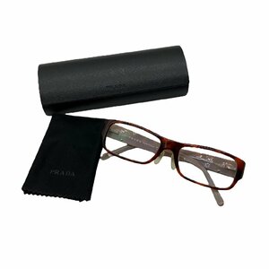 PRADA プラダ VPR151 52□17 7N7 1O1 135 度入り メガネ 眼鏡 ブラウン系 茶系 イタリア製 ケース付き