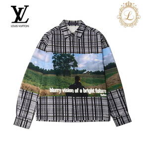 【返品可】LOUIS VUITTON ルイヴィトン 23AW プリンテッド シャツ ジャケット サイズL マルチカラー ブランド アパレル 中古 中古品-ほぼ