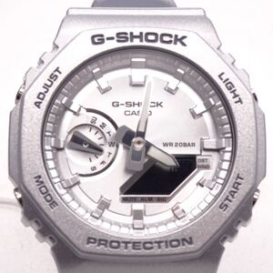 【未使用品】 CASIO G-SHOCK GA-2100FF 腕時計 メンズ カシオ ジーショック 稼働品 デジアナ メタリック シルバー カーボンコアガード