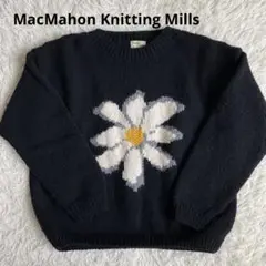 美品　MacMahon マクマホン　flower 花柄　ニット　クルーネック