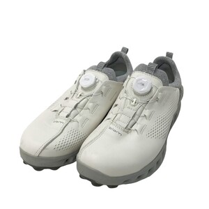 【1円】ecco エコー 102114 01602/BIOM COOL PRO BOA スパイクレスゴルフシューズ ホワイト系 EU40 [240101284260]