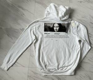 超 美品 名作 希少 国内正規品 OFF WHITE 18AW 04 MONALISA モナリザ アート スウェット パーカー XL ホワイト VIRGIL ABLOH オフホワイト