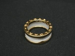 ■美品■BVLGARI ブルガリ ビーゼロワン K18 750 18金 総重量約7.71g ネックレストップ アクセサリー ゴールド系×ホワイト系 AZ6576