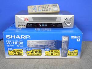 美品！SHARP シャープ VHSビデオカセットレコーダー VC-HF80 HQ Hi-Fi ビデオデッキ リモコン 取説 元箱付