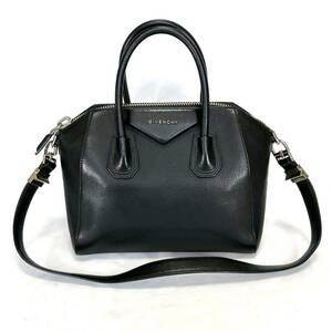 GIVENCHY ジバンシー アンティゴナ ハンドバッグ 2way ブラック　ショルダーバッグ スモール　レザーボックス