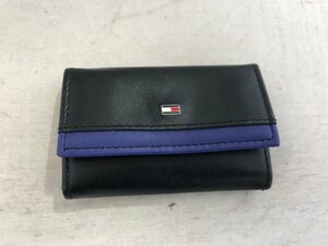 【TOMMY HILFIGER】トミーヒルフィガー　6連キーケース　ネイビー　レザー　SY02-EZ6