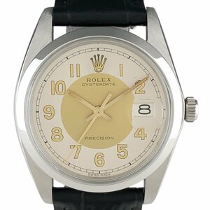 ロレックス ROLEX オイスターデイト プレシジョン アラビア 6694 腕時計 SS レザー 手巻き ボーイズ 【中古】