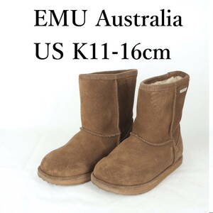 EB3265*EMU Australia*エミュ オーストラリア*キッズブーツ*US K11-16cm*茶