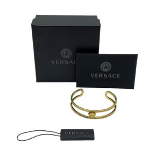 USED VERSACE ヴェルサーチ メデューサ バングル ブレスレット ゴールドカラー レディース アクセサリー イタリア製 箱付