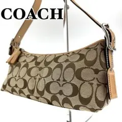 COACH コーチ シグネチャー 茶 ワンショルダーバッグ YK8-04