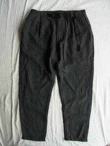 GRAMICCI　グラミチ　WOOL BLEND TUCK TAPERD PANTS　ウールブレンド タックテーパードパンツ　サイズ S GMP-16F136 ダークグレー系