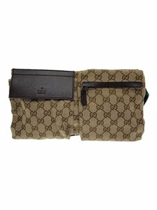 GUCCI◆ウエストバッグ_GGキャンバス/キャンバス/BRW