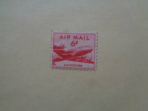 アメリカ切手　1949年　 Airmail 1941-1949　DC-4 Skymaster　　6セント