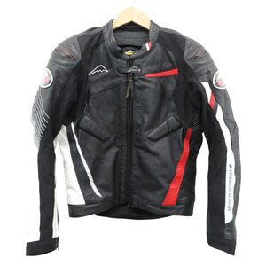 【1円】KUSHITANI クシタニ K-0695 イグナイトジャケット IGNITE JACKET 革 ブラック系 M [240101116233]